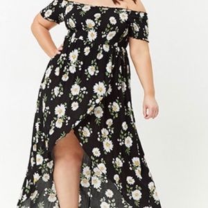NWT Forever 21 Plus Daisy High Low Maxi Dress